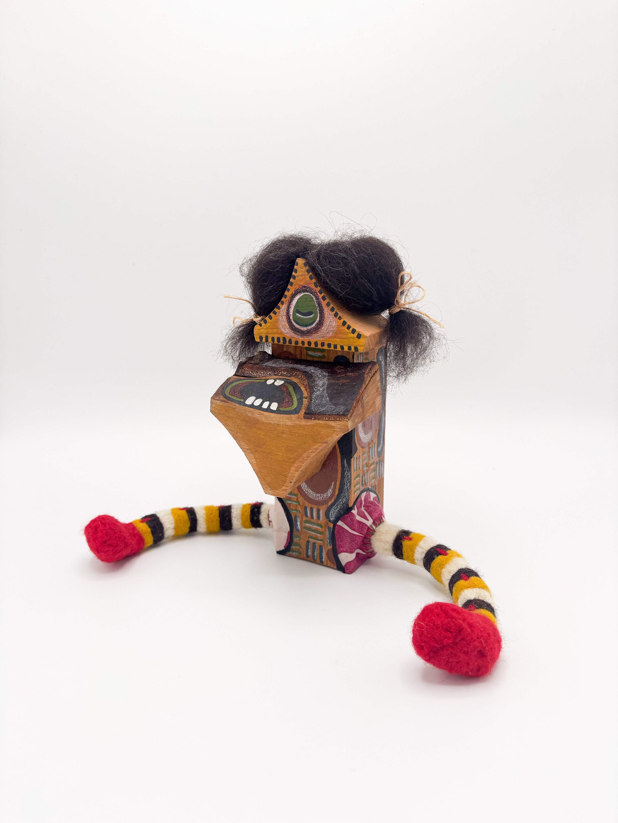 Wood and Fibre Creature Sculptures