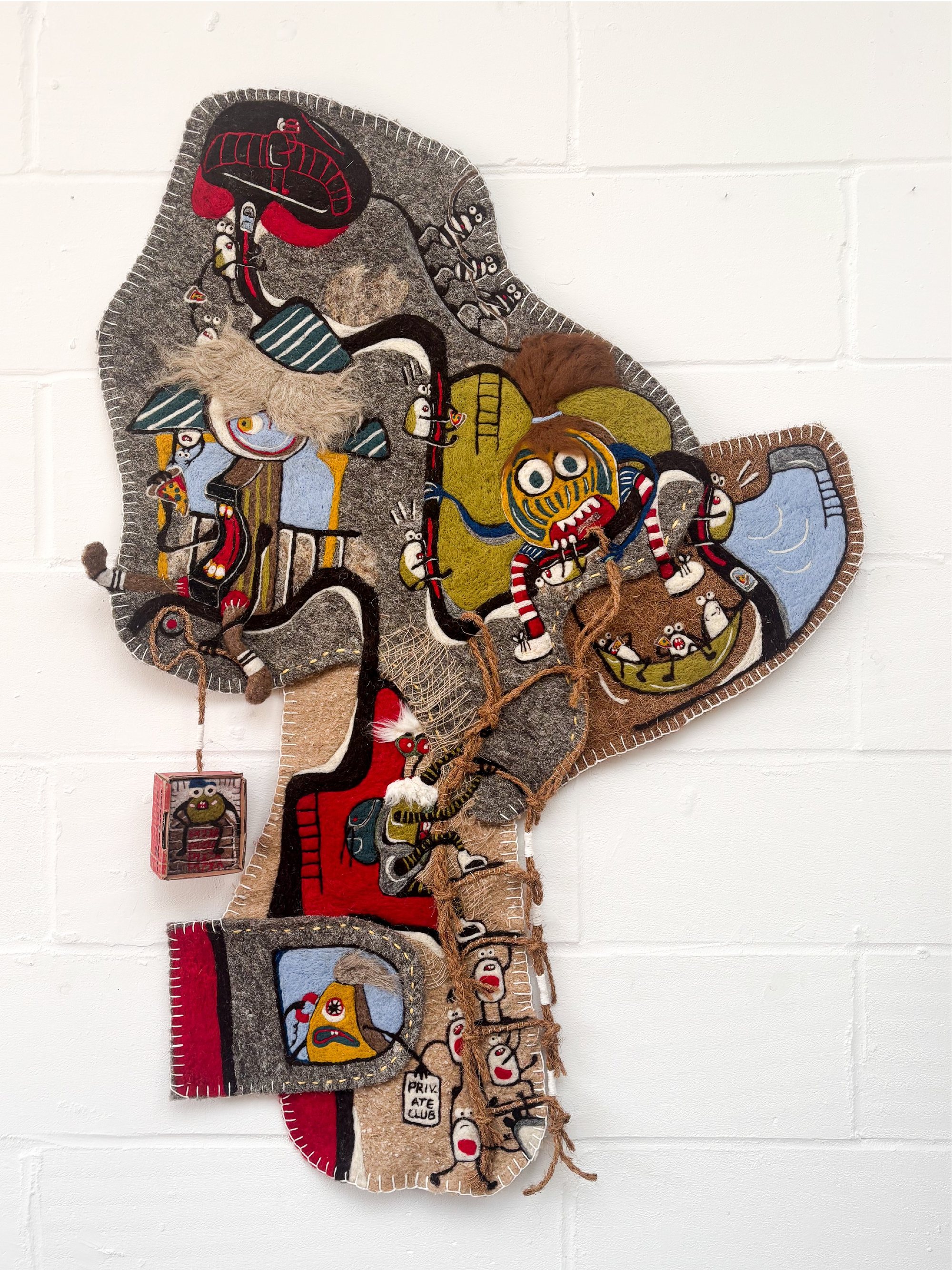 The Tree Club Invasion, 2025 - Mixed media - h128 x w90 cm